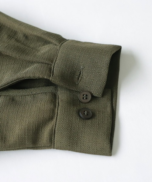 antiqua（アンティカ）の「タックシャツ（シャツ/ブラウス・レディース・カーキ/ブラック/ホワイト・R/P）」の16枚目の写真