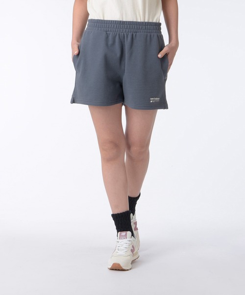 NEW BALANCE(ニューバランス)の「Linear Heritage スウェットショーツ(スウェットパンツ・レディース・グレー・SMALL/MEDIUM/LARGE/X-LARGE)」の1枚目の写真