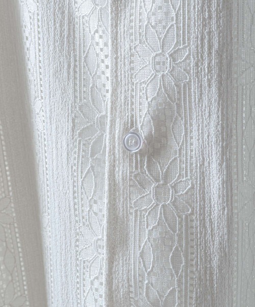 NILWAY(ニルウェイ)の「レース シアー 長袖 シャツ(シャツ/ブラウス・メンズ・ホワイト/ネイビー/オレンジ/ブラック・MEDIUM/LARGE)」の19枚目の写真