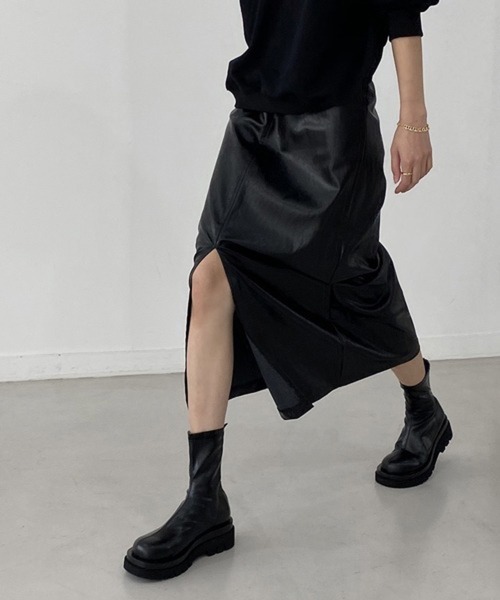 HALEY PESCA（ヘーリーペスカ）の「HALEY PESCA/ボリューム厚底 バックジップショートブーツ（ブーツ・レディース・ホワイト/ブラック・36/38/40）」の15枚目の写真