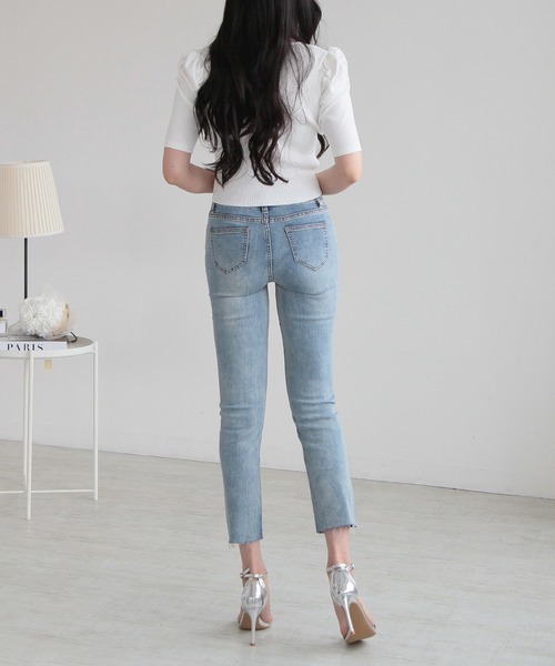 Julia Boutique（ジュリアブティック）の「パールチェーン付きボレロ風ニットトップス/24000（ニット/セーター・レディース・ホワイト/ブラック/ミント/イエロー・ONE）」の22枚目の写真