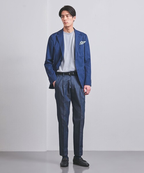 UNITED ARROWS(ユナイテッドアローズ)の「クールモーション スリムテーパード サイドシャーリング 1プリーツパンツ(その他パンツ・メンズ・ネイビー・44/46/48/50/52/54)」の3枚目の写真