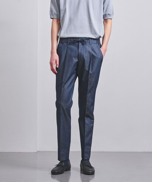 UNITED ARROWS(ユナイテッドアローズ)の「クールモーション スリムテーパード サイドシャーリング 1プリーツパンツ(その他パンツ・メンズ・ネイビー・44/46/48/50/52/54)」の4枚目の写真