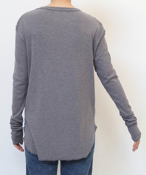 evernavy(エバーネイビー)の「テレコリブクルーネックプルオーバー(Tシャツ/カットソー・レディース・グレー/ブラック/ホワイト系その他/ネイビー・M)」の17枚目の写真
