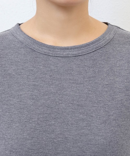 evernavy(エバーネイビー)の「テレコリブクルーネックプルオーバー(Tシャツ/カットソー・レディース・グレー/ブラック/ホワイト系その他/ネイビー・M)」の18枚目の写真