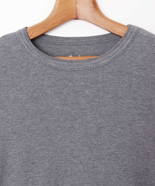 evernavy(エバーネイビー)の「テレコリブクルーネックプルオーバー(Tシャツ/カットソー・レディース・グレー/ブラック/ホワイト系その他/ネイビー・M)」の6枚目の写真
