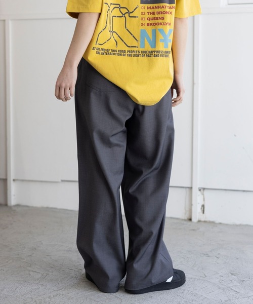 PBLIM（ページボーイリム）の「PBLIM/タックスラックス（スラックス・レディース・ブラウン/グレー・FREE）」の8枚目の写真