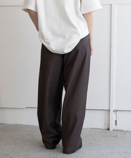 PBLIM（ページボーイリム）の「PBLIM/タックスラックス（スラックス・レディース・ブラウン/グレー・FREE）」の14枚目の写真