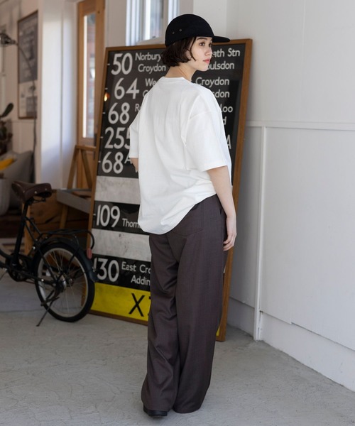 PBLIM（ページボーイリム）の「PBLIM/タックスラックス（スラックス・レディース・ブラウン/グレー・FREE）」の17枚目の写真