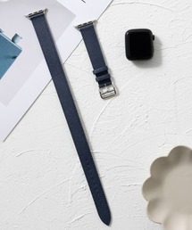 emonique（エモニーク）の「本革レザー ダブルベルト 2重巻き Apple Watch Band スマートウォッチバンド【38/40/41/42/44/45/49mm対応】（デジタル腕時計）」