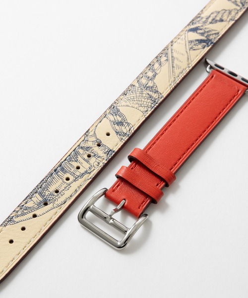 スマートウォッチ　レディース　ベルト2本 セール】本革レザー ダブルベルト 2重巻き Apple Watch Band