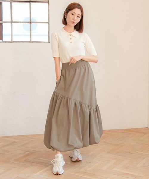 Boka nii 【新作】 ポロバルーンワンピース ほしのこさんコラボ ] マルチwayバルーンワンピース（ワンピース