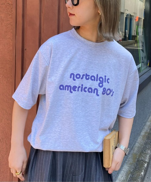 CIAOPANIC TYPY（チャオパニックティピー）の「【UNISEX】レトロプリント半袖Tee（Tシャツ/カットソー・メンズ・ライトグレー/ネイビー/イエロー・MEDIUM/LARGE）」の4枚目の写真