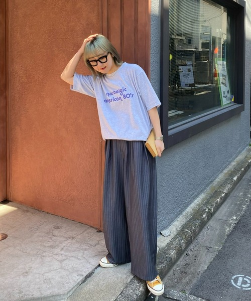 CIAOPANIC TYPY（チャオパニックティピー）の「【UNISEX】レトロプリント半袖Tee（Tシャツ/カットソー・メンズ・ライトグレー/ネイビー/イエロー・MEDIUM/LARGE）」の7枚目の写真