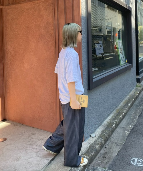 CIAOPANIC TYPY（チャオパニックティピー）の「【UNISEX】レトロプリント半袖Tee（Tシャツ/カットソー・メンズ・ライトグレー/ネイビー/イエロー・MEDIUM/LARGE）」の9枚目の写真