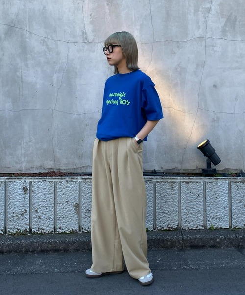 CIAOPANIC TYPY（チャオパニックティピー）の「【UNISEX】レトロプリント半袖Tee（Tシャツ/カットソー・メンズ・ライトグレー/ネイビー/イエロー・MEDIUM/LARGE）」の13枚目の写真