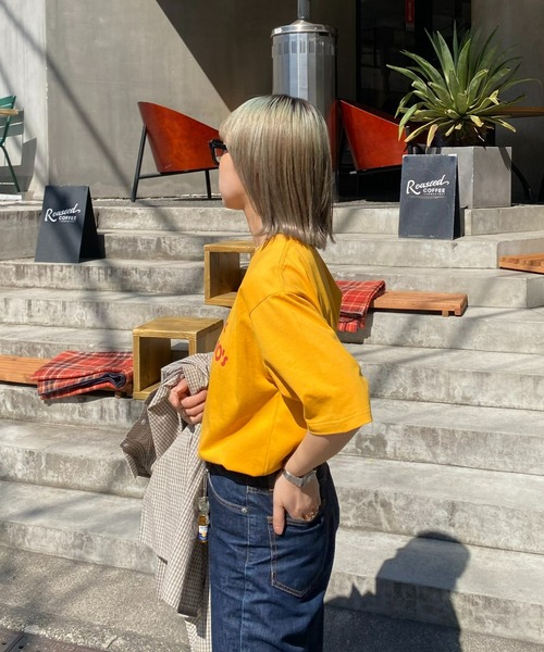 CIAOPANIC TYPY（チャオパニックティピー）の「【UNISEX】レトロプリント半袖Tee（Tシャツ/カットソー・メンズ・ライトグレー/ネイビー/イエロー・MEDIUM/LARGE）」の16枚目の写真