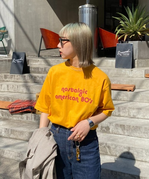 CIAOPANIC TYPY（チャオパニックティピー）の「【UNISEX】レトロプリント半袖Tee（Tシャツ/カットソー・メンズ・ライトグレー/ネイビー/イエロー・MEDIUM/LARGE）」の17枚目の写真