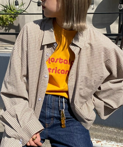 CIAOPANIC TYPY（チャオパニックティピー）の「【UNISEX】レトロプリント半袖Tee（Tシャツ/カットソー・メンズ・ライトグレー/ネイビー/イエロー・MEDIUM/LARGE）」の18枚目の写真