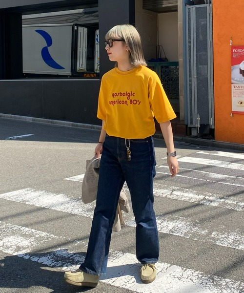 CIAOPANIC TYPY（チャオパニックティピー）の「【UNISEX】レトロプリント半袖Tee（Tシャツ/カットソー・メンズ・ライトグレー/ネイビー/イエロー・MEDIUM/LARGE）」の20枚目の写真