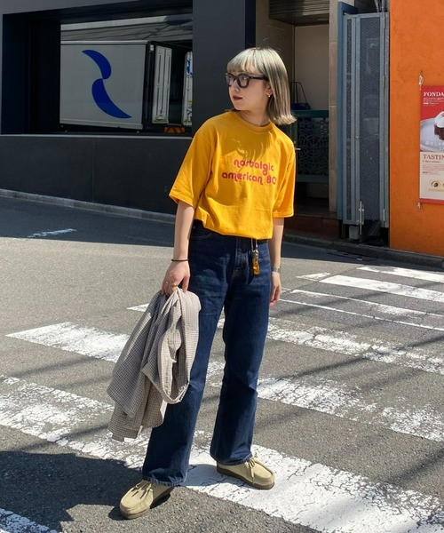 CIAOPANIC TYPY（チャオパニックティピー）の「【UNISEX】レトロプリント半袖Tee（Tシャツ/カットソー・メンズ・ライトグレー/ネイビー/イエロー・MEDIUM/LARGE）」の21枚目の写真