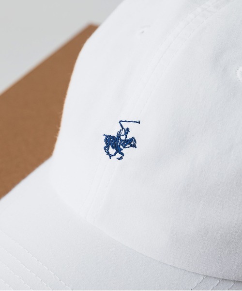 BEVERLY HILLS POLO CLUB（ビバリーヒルズポロクラブ）の「【Beverly Hills Polo Club/ビバリーヒルズポロクラブ】ポニー刺繍ロゴ ローキャップ（キャップ・メンズ・ネイビー/ホワイト/ブラック/ベージュ・FREE）」の2枚目の写真
