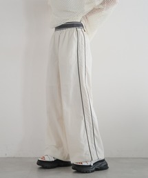 ウエストロゴ/サイドライントラックナイロンパンツ