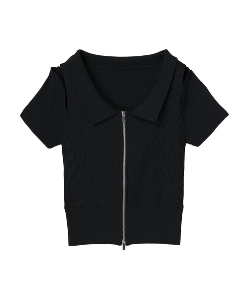 DURAS（デュラス）の「Shoulder opening top（Tシャツ/カットソー・レディース・ブラック/ホワイト/ピンク・FREE）」の6枚目の写真