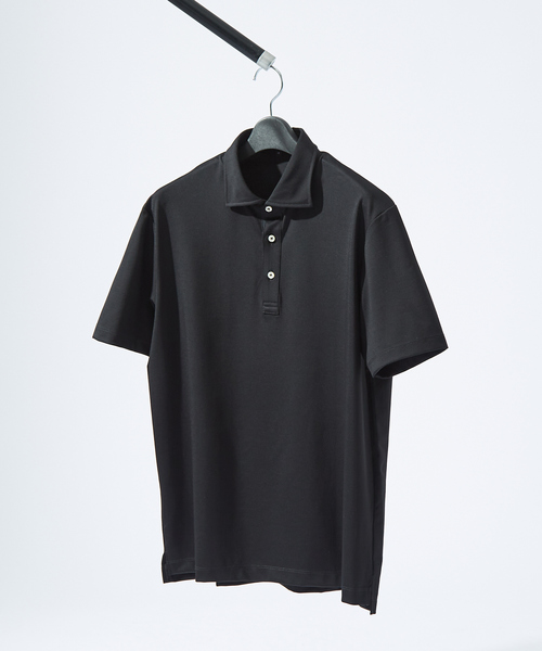 ABAHOUSE(アバハウス)の「【接触冷感】アイスピケ ストレッチ ポロシャツ / FLEX COOL(ポロシャツ・メンズ・ホワイト/ライトグレー/ネイビー/ブラック・44/46/48/50)」の2枚目の写真