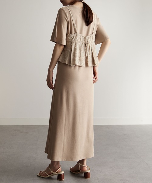 RANAN(ラナン)の「ビスチェ付ワンピセットアップ(ワンピース・レディース・ブラック/グレー/ベージュ・S/M/L)」の9枚目の写真