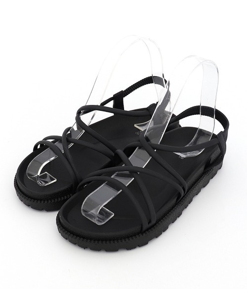 ✳︎新品未使用✳︎IENA ストラップサンダル ブラック 37サイズ IENA サンダル ストラップヒールサンダル BLACK レディース