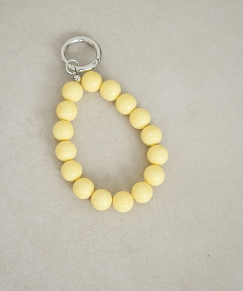 ROPE' PICNIC(ロペピクニック)の「カラフルビッグビーズストラップ(スマホグッズ・レディース・グリーン系その他/イエロー系その他/オフホワイト/オレンジ・FREE)」の4枚目の写真