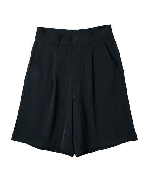 KACCO(カッコ)の「《ユニセックスアイテム》DRAPE WIDE SHORT PANTS / とろみワイドタックショーツ(その他パンツ・メンズ・カーキ/ブラック・LARGE/MEDIUM/SMALL)」の12枚目の写真