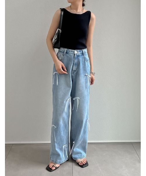 Re:EDIT（リエディ）の「[新色追加][涼感]レーヨンブレンドボートネックタンクトップ（タンクトップ・レディース・グレー/ホワイト/ブラック/ベージュ/ブラウン/カーキ/パープル・LARGE/MEDIUM）」の8枚目の写真