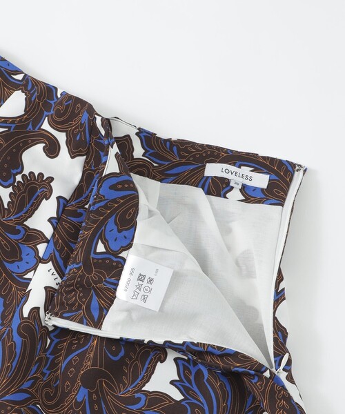 LOVELESS（ラブレス）の「【UVカット/すぐ乾く】リゾートプリントショートパンツ（その他パンツ・レディース・オフホワイト・36/34）」の8枚目の写真