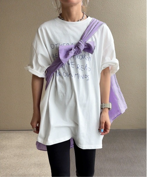 feepur by saya（フェピュールバイサヤ）の「HandwritingカラーロゴTee（Tシャツ/カットソー・レディース・ブラック/チャコールグレー/ブルー/レッド・MEDIUM）」の15枚目の写真