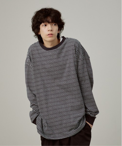 セール】YOEL - Mulch Border L/S Tee / マルチボーダーロング