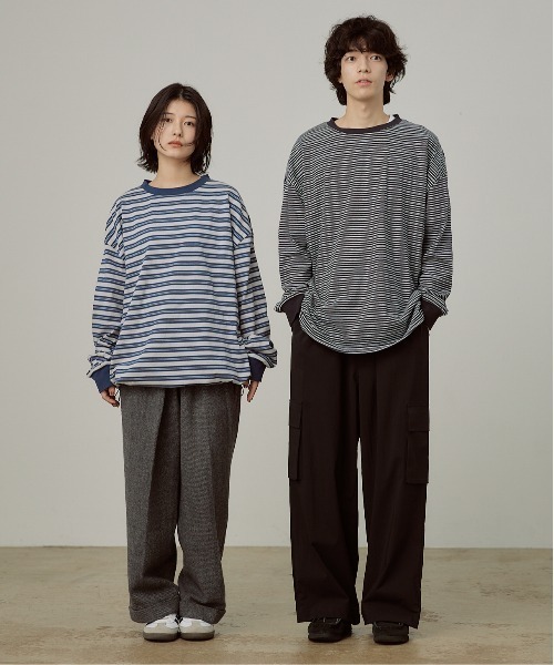 セール】YOEL - Mulch Border L/S Tee / マルチボーダーロング
