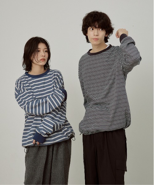 セール】YOEL - Mulch Border L/S Tee / マルチボーダーロング