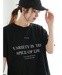 Te chichi | ロゴコンビプリントTシャツ(Tシャツ/カットソー)