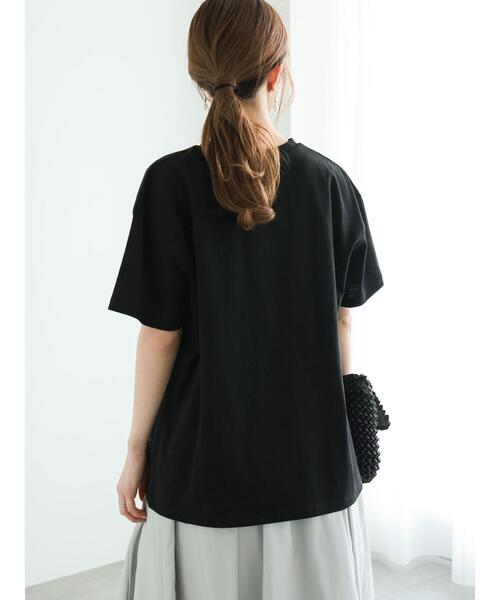 Te chichi（テチチ）の「ロゴコンビプリントTシャツ（Tシャツ/カットソー・レディース・オフホワイト/グレー/ブラック・F）」の9枚目の写真