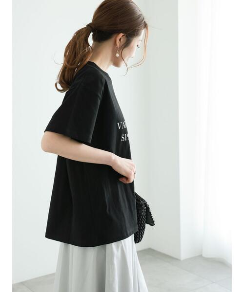 Te chichi（テチチ）の「ロゴコンビプリントTシャツ（Tシャツ/カットソー・レディース・オフホワイト/グレー/ブラック・F）」の10枚目の写真