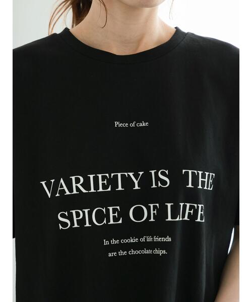 Te chichi（テチチ）の「ロゴコンビプリントTシャツ（Tシャツ/カットソー・レディース・オフホワイト/グレー/ブラック・F）」の13枚目の写真