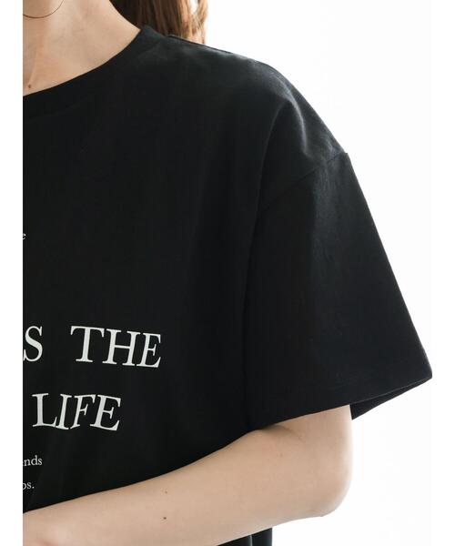 Te chichi（テチチ）の「ロゴコンビプリントTシャツ（Tシャツ/カットソー・レディース・オフホワイト/グレー/ブラック・F）」の14枚目の写真