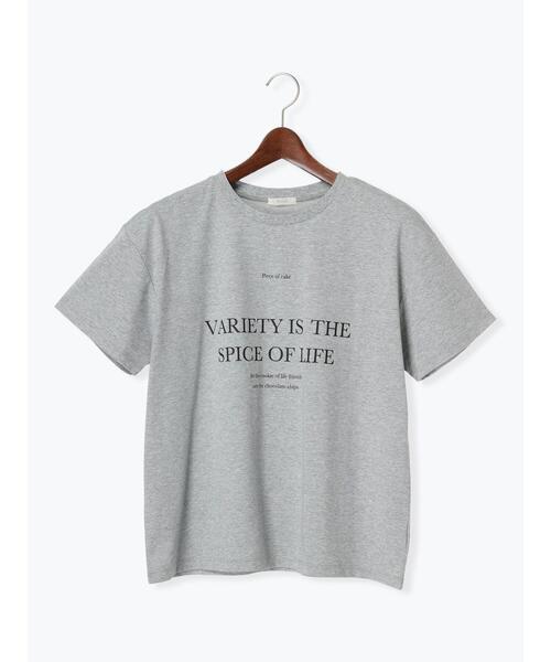 Te chichi（テチチ）の「ロゴコンビプリントTシャツ（Tシャツ/カットソー・レディース・オフホワイト/グレー/ブラック・F）」の17枚目の写真