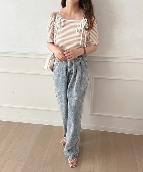 apres jour(アプレジュール)の「ボーダーリボンT【ZOZOTOWN限定アイテム】(Tシャツ/カットソー・レディース・ブルー/ブラック/ピンク・X-LARGE/フリー)」の18枚目の写真