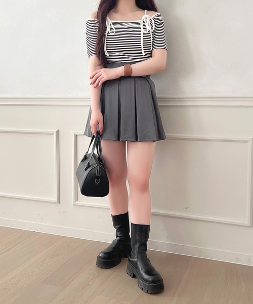 apres jour(アプレジュール)の「ボーダーリボンT【ZOZOTOWN限定アイテム】(Tシャツ/カットソー・レディース・ブルー/ブラック/ピンク・X-LARGE/フリー)」の9枚目の写真