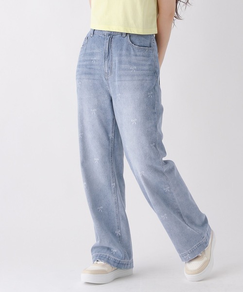 repipi armario（レピピ アルマリオ）の「ハート・リボン総柄デニム