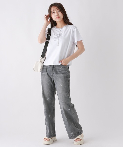 repipi armario（レピピ アルマリオ）の「ハート・リボン総柄デニム（デニムパンツ・キッズ・ブラック系1/ブラック系2/ブルー系1/ブルー系2・SMALL/MEDIUM/LARGE）」の12枚目の写真