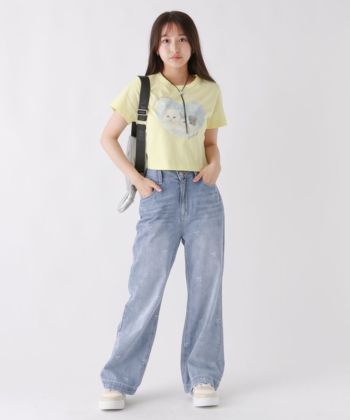 repipi armario（レピピ アルマリオ）の「ハート・リボン総柄デニム（デニムパンツ・キッズ・ブラック系1/ブラック系2/ブルー系1/ブルー系2・SMALL/MEDIUM/LARGE）」の19枚目の写真